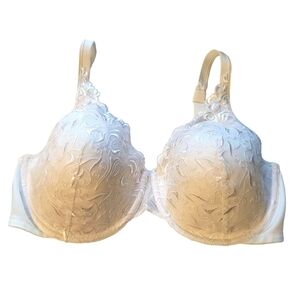 Playtex white NWOT embroidered design 44D